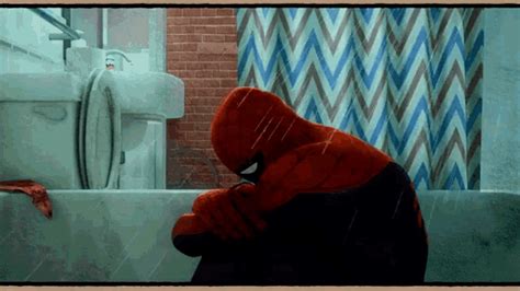 sad spiderman meme|spider-man crying gif.